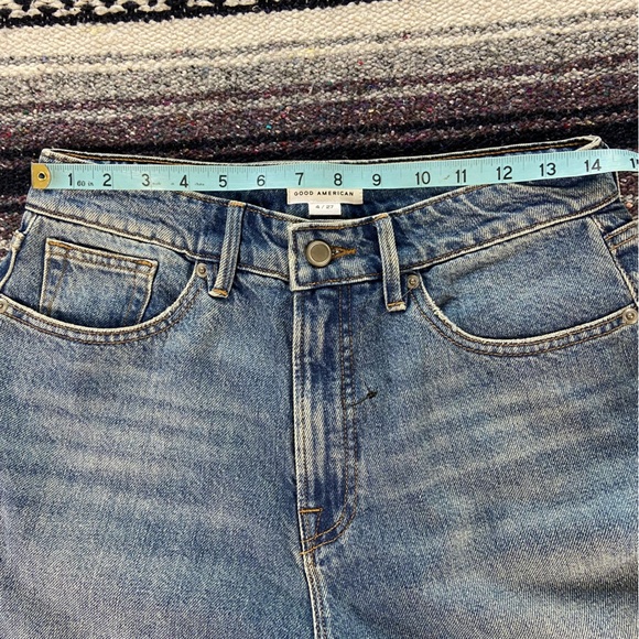 NWOT Sample Good American Good Ease Quartz Blue Wide Leg High Rise Jeans 4/27 - Picture 6 of 13